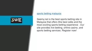 Sports Betting Malaysia 3wemy.net