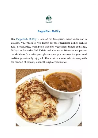 Extra 15% Off- PappaRich M-City Clayton menu, Order Now!!