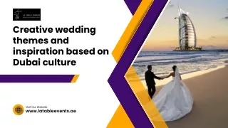 Creative wedding themes and inspiration based on Dubai culture