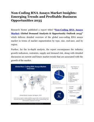 Non-Coding RNA Assays Market Analysis, Statistics By Top Manufacturers 2035