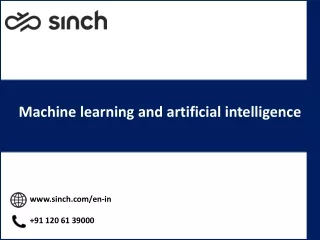 Machine learning and artificial intelligence
