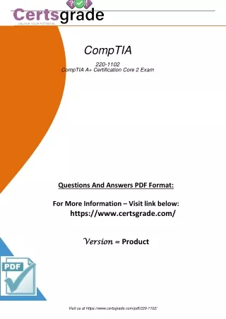 Updated 2023 220-1102 CompTIA A  Study Guide Exam Pdf Dumps Questions and Answer