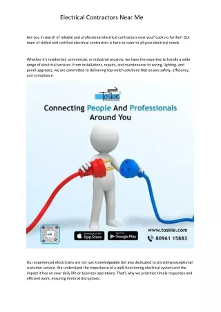 Electric contractors near me