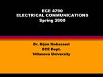 ECE 4790 ELECTRICAL COMMUNICATIONS
