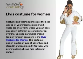 Buy The Best Product Elvis Costume for Women.