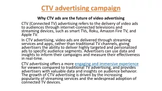 CTV advertising campaign