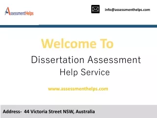 Dissertation Assessment Help Service