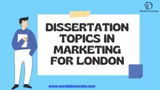 Dissertation Topics In Marketing for London