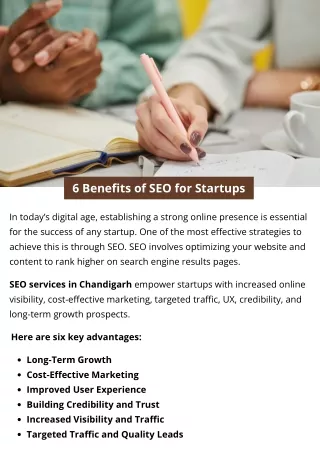 6 Benefits of SEO for Startups