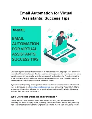 Email automation for Virtual Assistants_ Success Tips