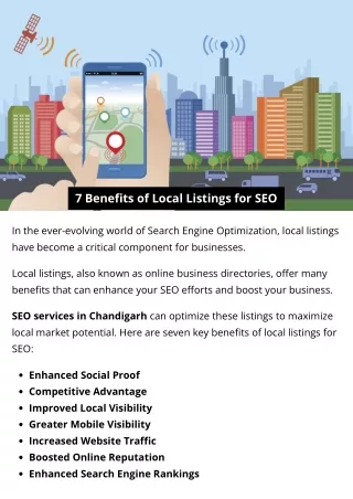 7 Benefits of Local Listings for SEO