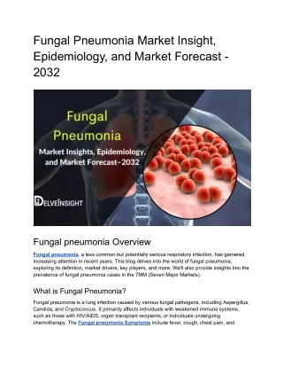 Fungal Pneumonia Market