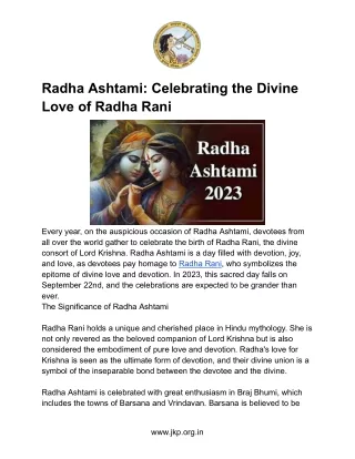 Radha Ashtami_ Celebrating the Divine Love of Radha Rani