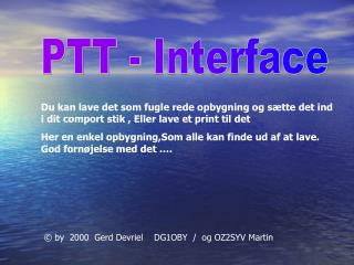 PTT - Interface