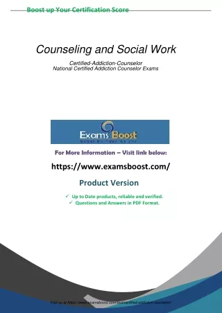 Certified-Addiction-Counselor Dumps Questions Answers Study Guide Free Download