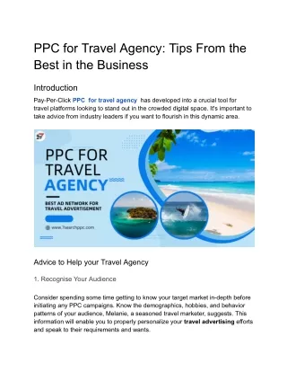 PPC for Travel Agency_ Tips From the Best in the Business