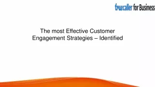 The most Effective Customer Engagement Strategies – Identified