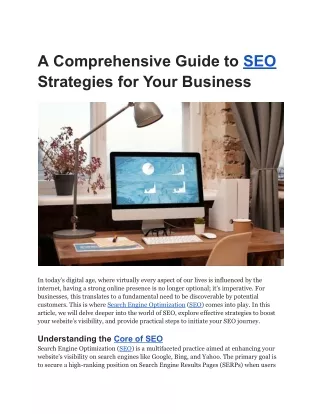 A Comprehensive Guide to SEO Strategies for Your Business