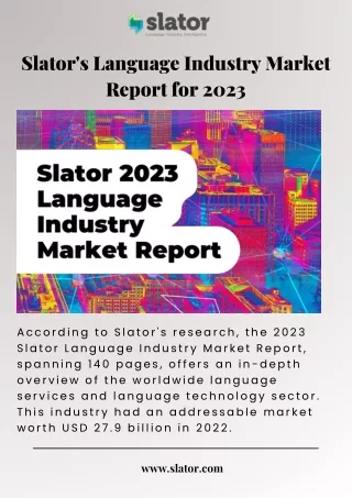 Slator's Language Industry Market Report for 2023