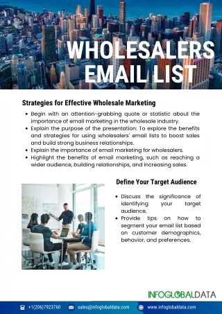 Wholesalers Email List-InfoGlobalData