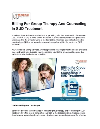 Billing For Group Therapy And Counseling In SUD Treatment