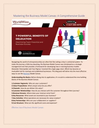 Mastering the Business Model Canvas: A Comprehensive Guide