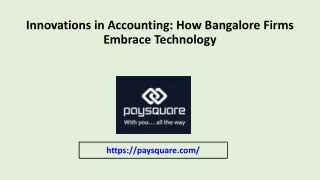 Innovations in Accounting How Bangalore Firms Embrace Technology