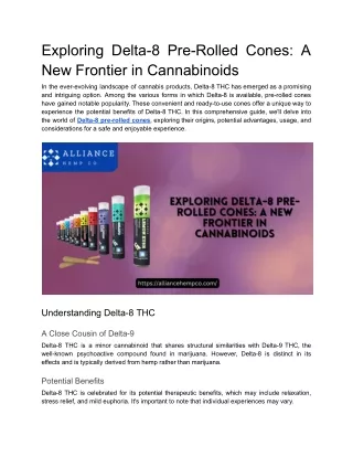 Exploring Delta-8 Pre-Rolled Cones_ A New Frontier in Cannabinoids