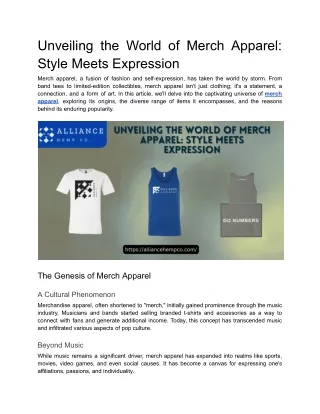 Unveiling the World of Merch Apparel_ Style Meets Expression