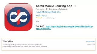 Kotak Mobile Banking App