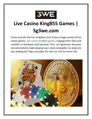 Live Casino King855 Games  Sg3we