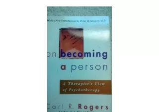 Kindle online PDF On Becoming A Person A Therapists View of Psychotherapy for ip