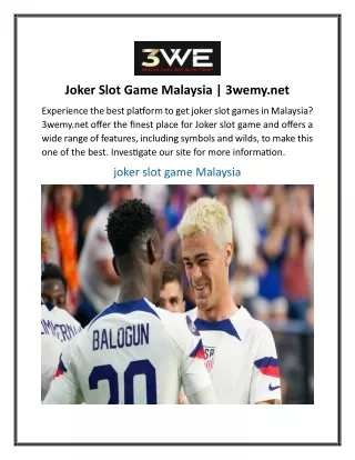 Joker Slot Game Malaysia