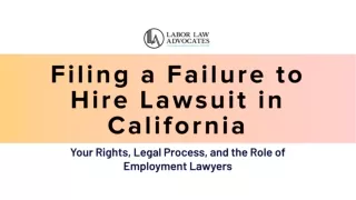 Filing a Failure to Hire Lawsuit in California