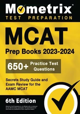 PDF BOOK DOWNLOAD MCAT Prep Books 2023-2024 - 650  Practice Test Questions, Secr