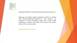 Aluminium Windows Ireland   Darrennolanwindowsanddoors.ie