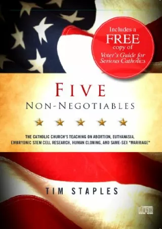 PDF Download Five Non Negotiables-The Catholic Church's Teaching on Abortion, Eu