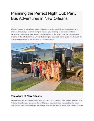 Planning the Perfect Night Out_ Party Bus Adventures in New Orleans