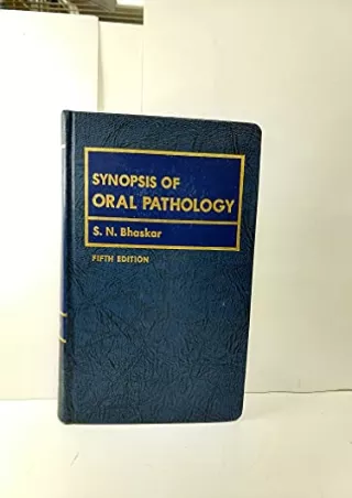 Read ebook [PDF] Synopsis of oral pathology