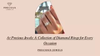 At Precious Jewels A Collection of Diamond Rings for Every Occasion