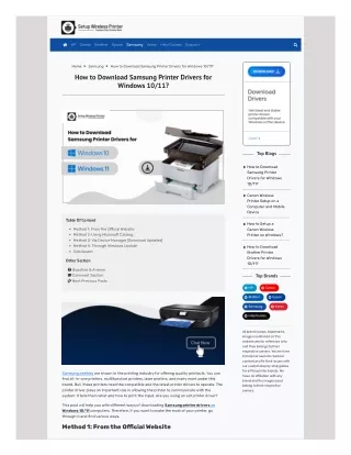 How to Download Samsung Printer Drivers for Windows 10/11?