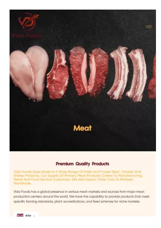 Premium Meat Export | High-Quality Meat Products Worldwide