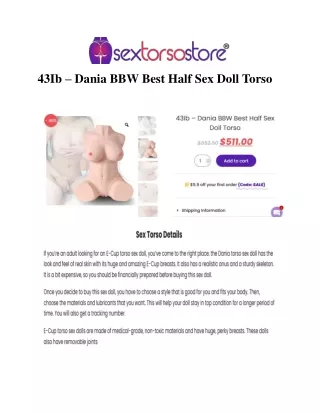 43Ib – Dania BBW Best Half Sex Doll Torso