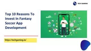 Top 10 Reasons To Invest In Fantasy Soccer App Development