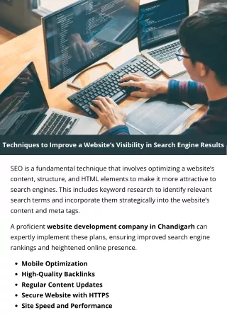 Techniques to Improve a Website’s Visibility in Search Engine Results