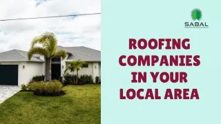 Companies That Provide Roofing Services In Your Area