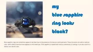 my blue sapphire looks black?