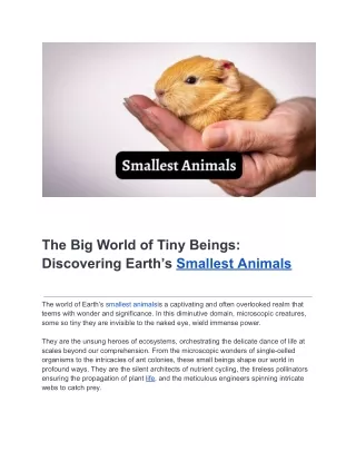 What is the smallest animal in the world