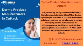 Third Party Manufacturing Companies in Cuttack