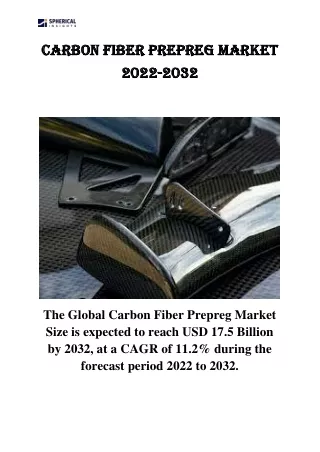 Carbon Fiber Prepreg Market 2022